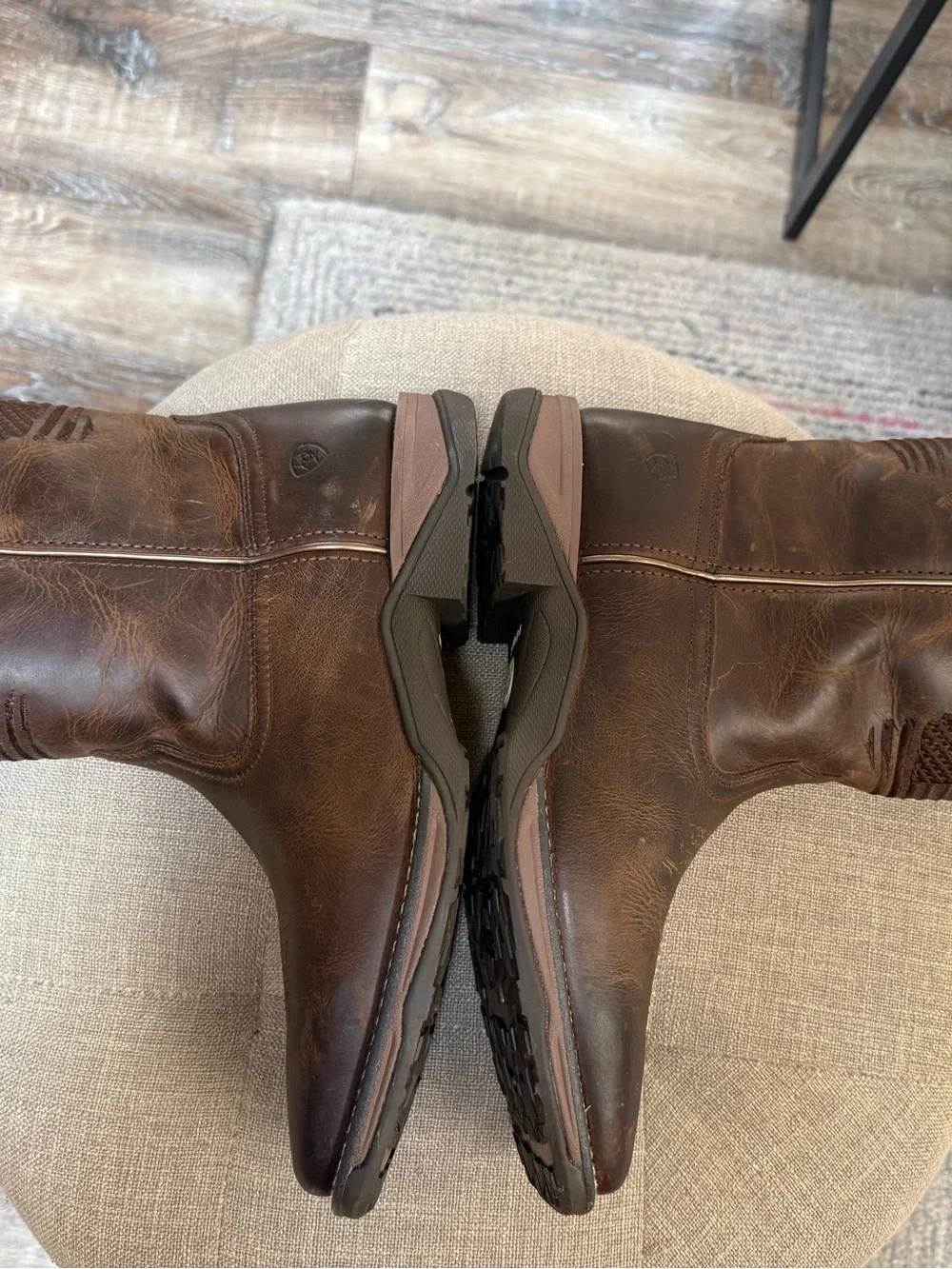 ARIAT Anthem Patriot Waterproof Western Boot 6US 37.5EU Youth Distressed Brown